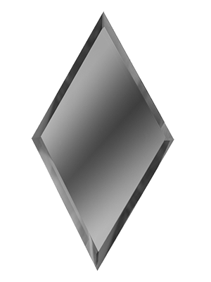 Ideal — Зеркальная плитка ромб с фацетом Графит 20х34 см. ДСТ — Ideal, zerkalnaya plitka romby