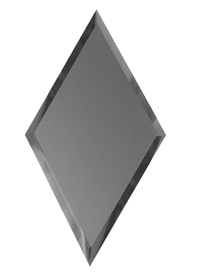 Ideal — Зеркальная плитка ромб с фацетом Графит матовый 20х34 см. ДСТ — Ideal, zerkalnaya plitka romby