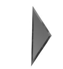 Ideal — Зеркальная плитка полуромб с фацетом Графит матовый 20х17 см. ДСТ — Ideal, zerkalnaya plitka romby