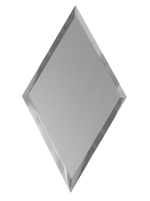 Ideal — Зеркальная плитка ромб с фацетом Серебро матовое 30х51 см. ДСТ — Ideal, zerkalnaya plitka romby