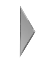 Ideal — Зеркальная плитка полуромб с фацетом Серебро матовое 20х17 см. ДСТ — Ideal, zerkalnaya plitka romby