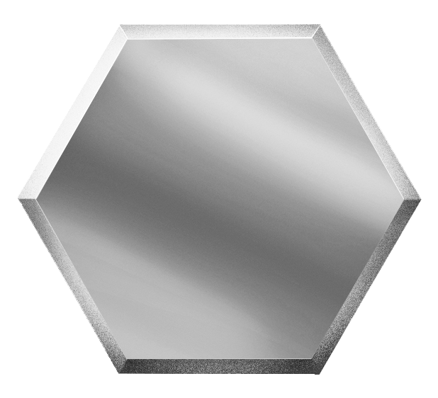 Ideal — Зеркальная плитка сота с фацетом Серебро 20х17.3 см. ДСТ — Ideal, zerkalnaya plitka sota