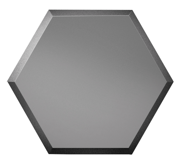 Ideal — Зеркальная плитка сота с фацетом Графит матовый 30х25.9 см. ДСТ — Ideal, zerkalnaya plitka sota