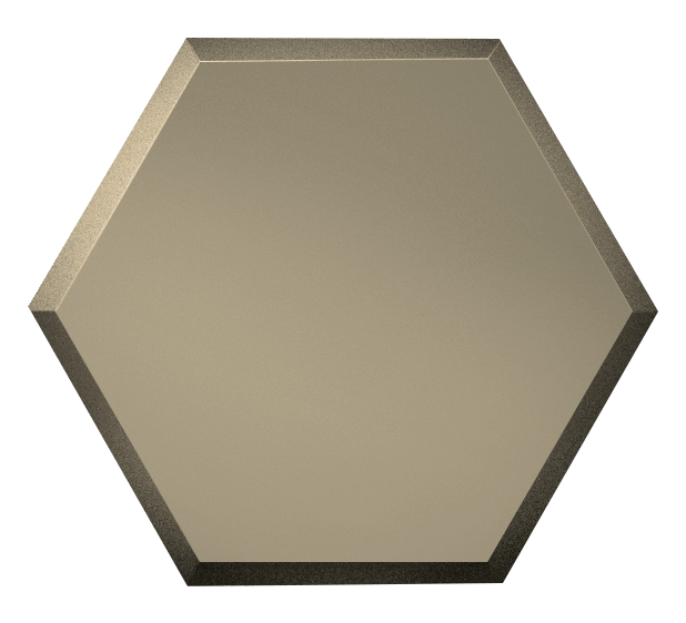 Ideal — Зеркальная плитка сота с фацетом Бронза матовая 25х21.6 см. ДСТ — Ideal, zerkalnaya plitka sota