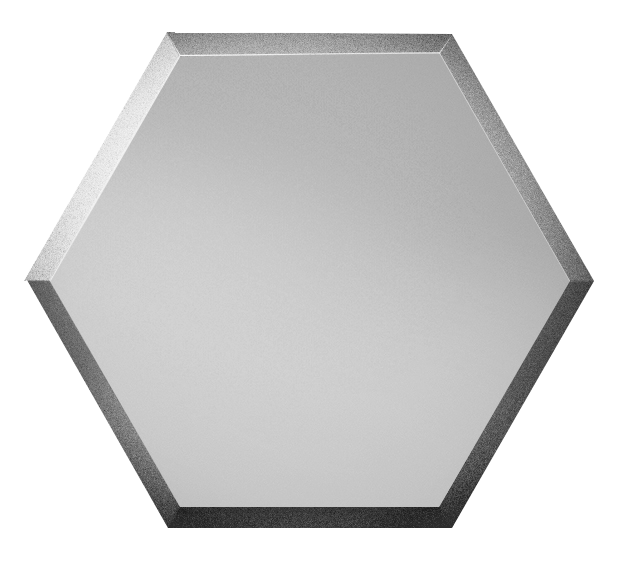 Ideal — Зеркальная плитка сота с фацетом Серебро матовое 30х25.9 см. ДСТ — Ideal, zerkalnaya plitka sota