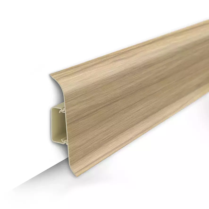 Ideal — Напольный пластиковый плинтус пвх Идеал Классик c70 263 Клен Северный (ideal Classic 70х22х2200 мм)