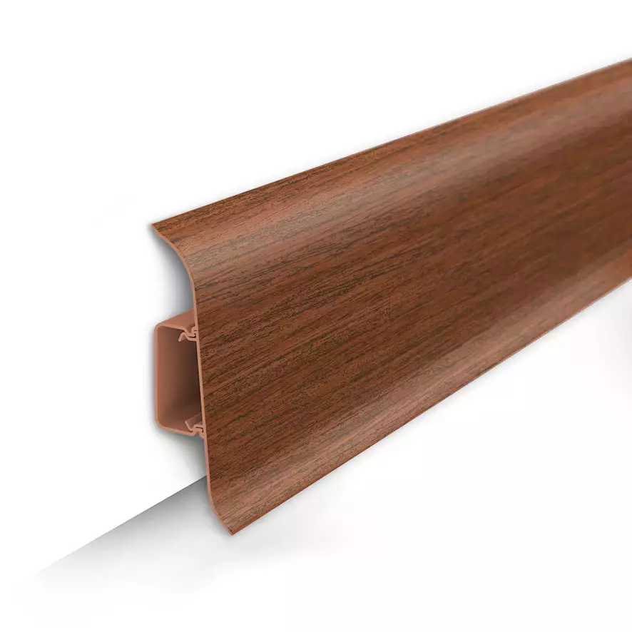 Ideal — Напольный пластиковый плинтус пвх Идеал Классик c70 341 Ольха (ideal Classic 70х22х2200 мм)