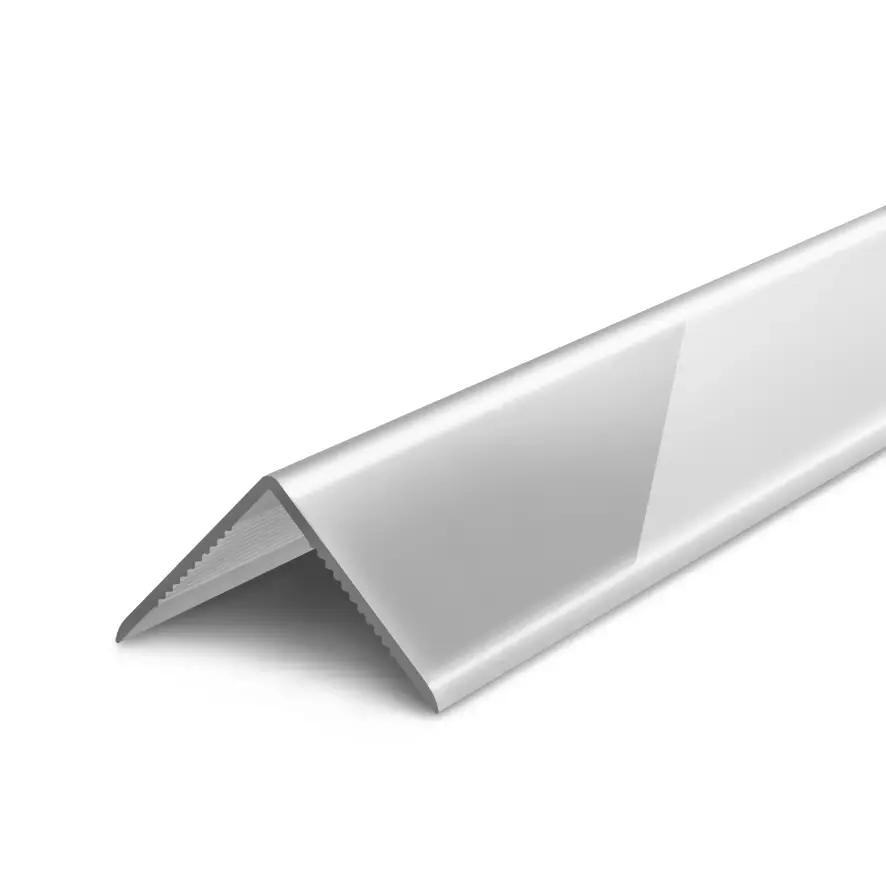 Ideal — Угол Деконика Пластиковый 002-Г Светло Серый Глянцевый, 15х15х2700 мм