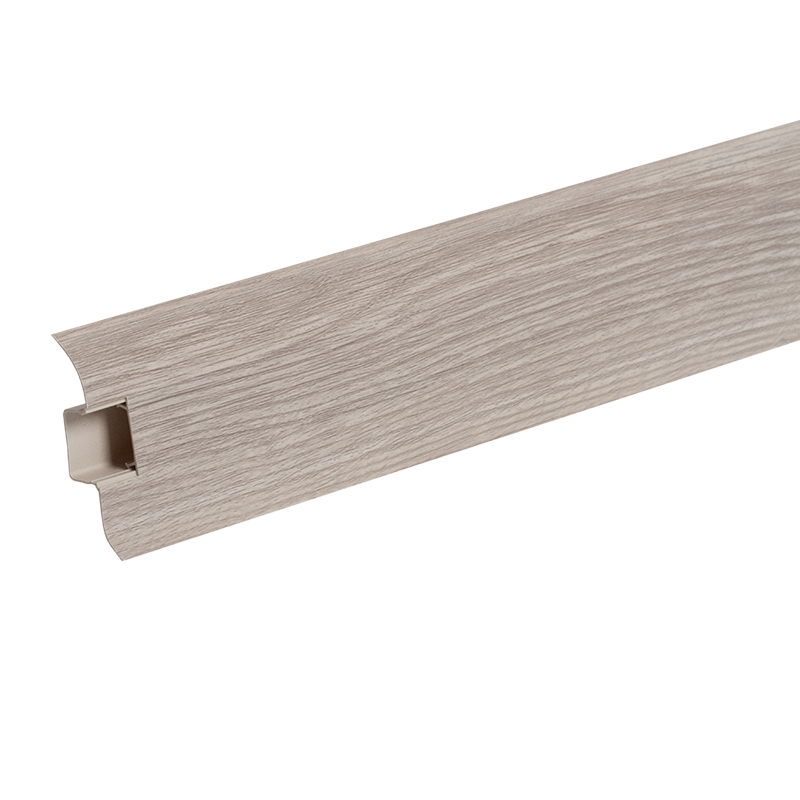 Ideal — Плинтус напольный Идеал Комфорт К55 Дуб снежный 215 (ideal Comfort 55х22х2200 мм) — Ideal, plintus ideal komfort 22m