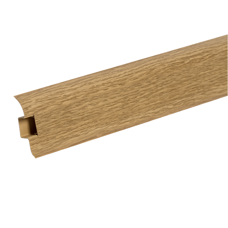 Ideal — Плинтус напольный Идеал Комфорт К55 Дуб Темный 217 (ideal Comfort 55х22х2200 мм) — Ideal, plintus ideal komfort 22m