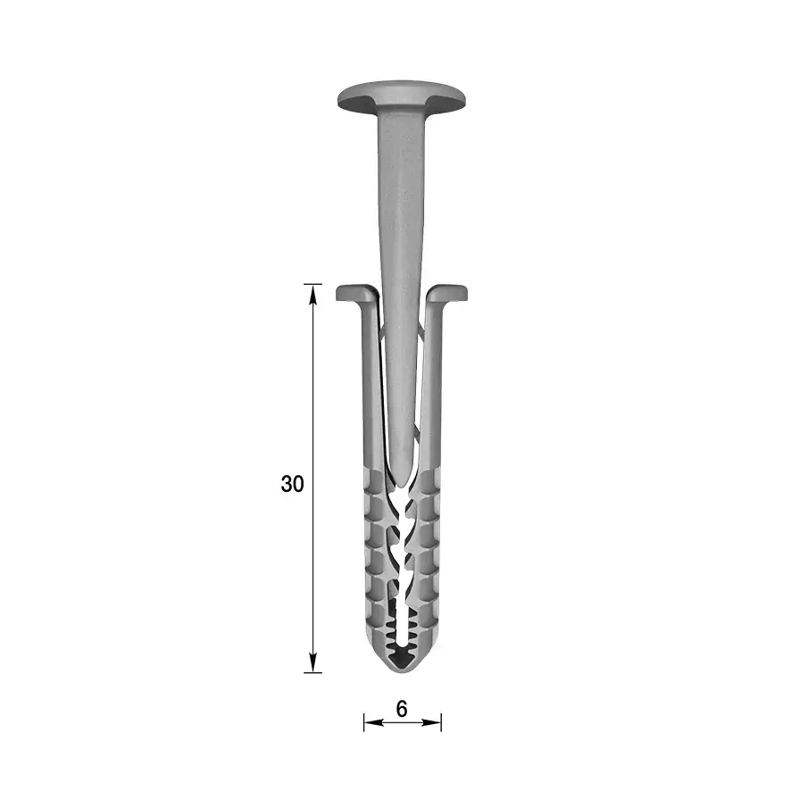 Ideal — Крепеж для плинтуса Идеал ИзиФикс Дюбель-гвоздь 6х30 ПВХ КПИФ-6х30-Ф50 (уп/50шт)