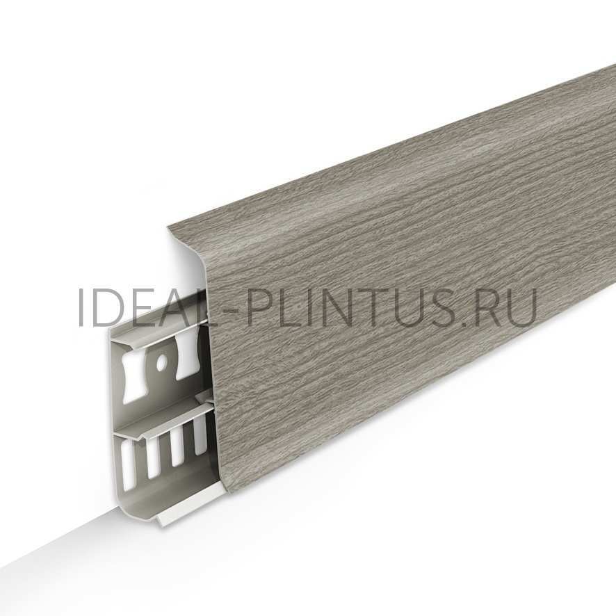 Ideal — Напольный пластиковый плинтус пвх Деконика D70 263-Клен северный (ideal Deconika 70х21х2200 мм)