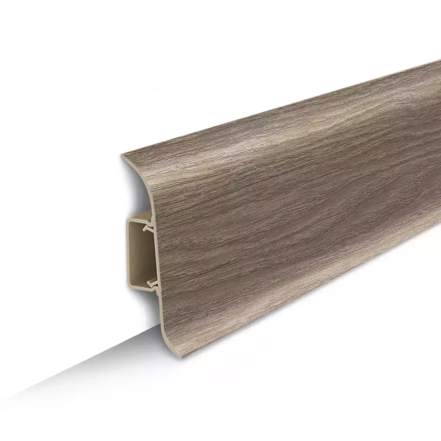 Ideal — Напольный пластиковый плинтус пвх Идеал Классик c70 207 Дуб кофейный (ideal Classic 70х22х2200 мм) — Ideal, napolnye plintusy