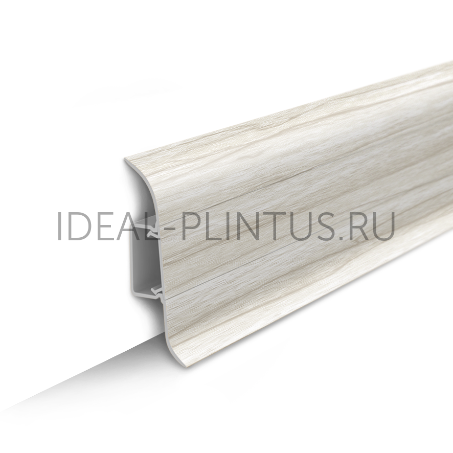 Ideal — Плинтус пластиковый Идеал Классик c55 267 Клен белый (ideal Classic 55х22х2200 мм)