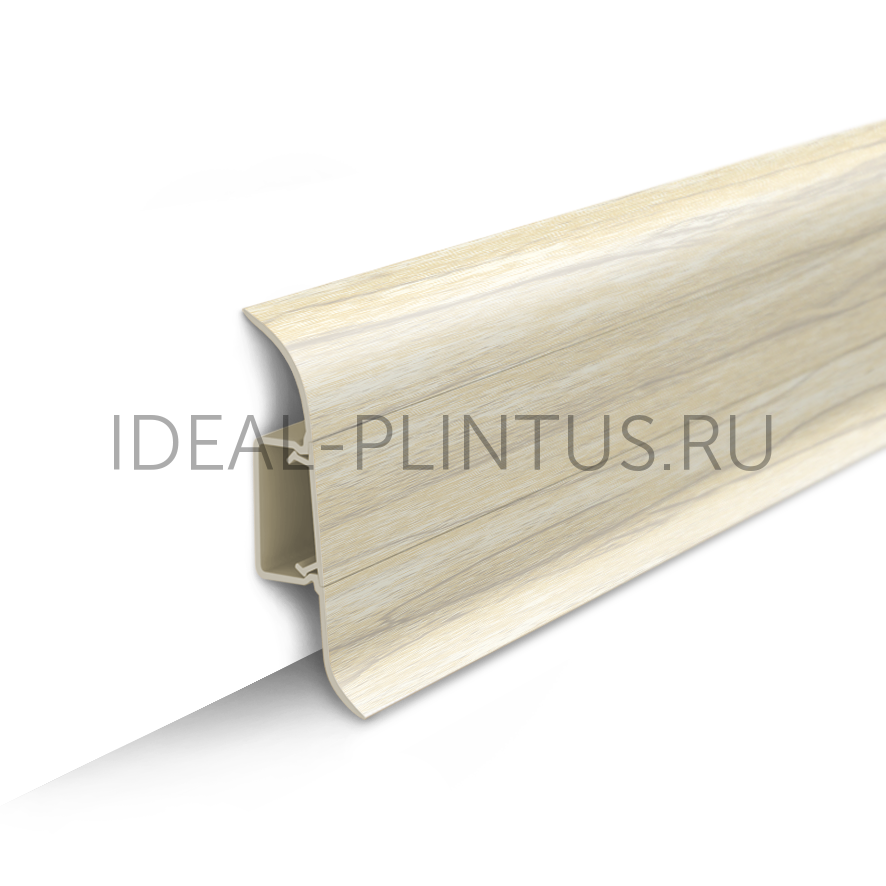 Ideal — Напольный пластиковый плинтус пвх Идеал Классик c55 262 Клен вермонт (ideal Classic 55х22х2200 мм)