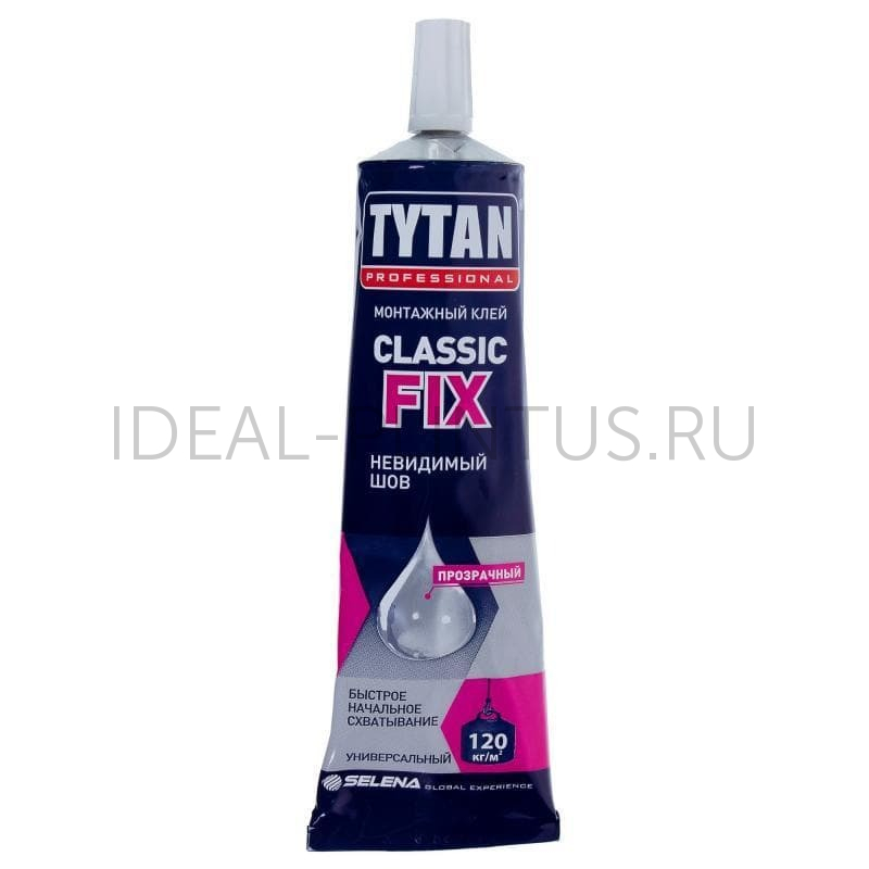 Ideal — Монтажный клей Tytan Classic FIX / Титан Классик Фикс невидимый шов (100 мл) Титан