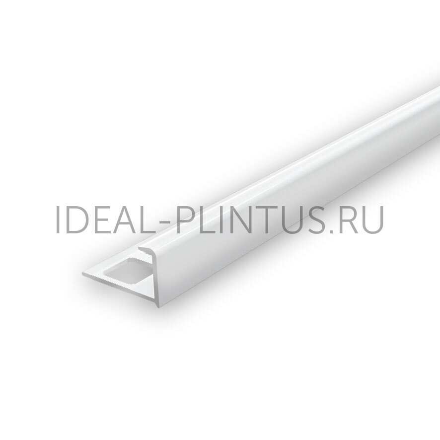 Ideal — Профиль для плитки наружный DECONIKA 8мм 2.5м Белый глянцевый, ДПл8-Н-001Г
