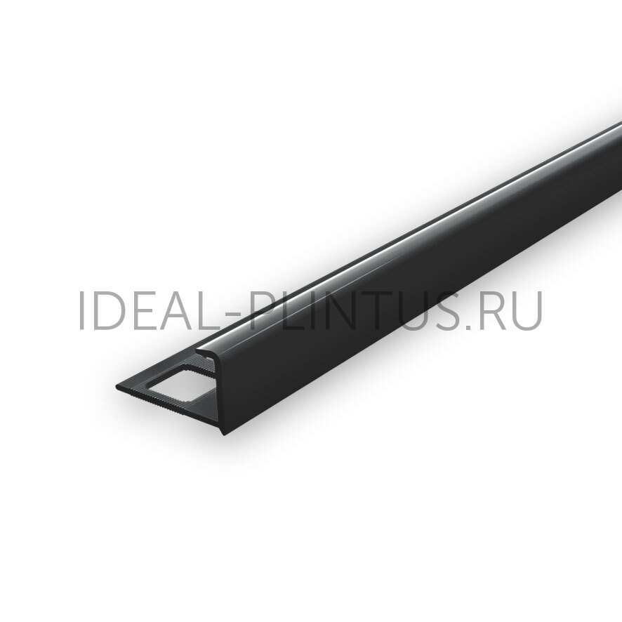 Ideal — Профиль для плитки наружный DECONIKA 8мм 2.5м Черный глянцевый ДПл8-Н-007-ЧЕР