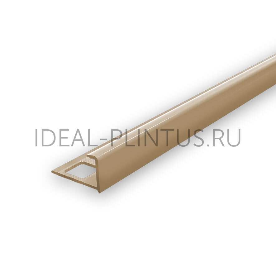 Ideal — Профиль для плитки наружный DECONIKA 8мм 2.5м Бежевый глянцевый ДПл8-Н-012-БЕЖ