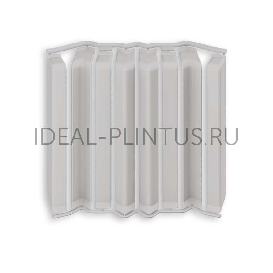 Ideal — Накладки IDEAL Дюра Прямоугольные 80мм - 002 Светло-серый (в наборе 2 вн, 2нар, 2соед, 2загл)