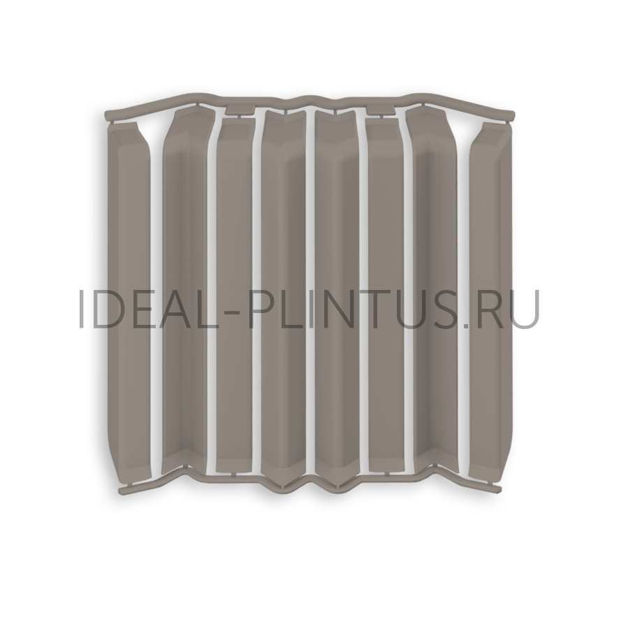 Ideal — Накладки IDEAL Дюра Прямоугольные 80мм - 036 Платиново-серый (в наборе 2 вн, 2нар, 2соед, 2загл)