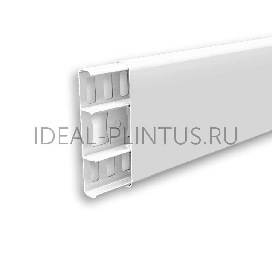 Ideal — Наличник Деконика с К/Б 55х12х2200 мм. 001 Белый матовый