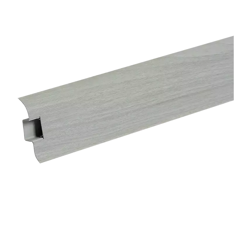 Ideal — Напольный пластиковый плинтус пвх Идеал Классик c55 Палисандр Серый 282 (ideal Klassik 55х22х2200 мм)